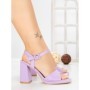 Sandale Dama cu Toc Gros G2432 PURPLE | FESTISIMO