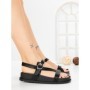 Sandale Dama cu Talpa Joasa LH795 BLACK | CINK ME