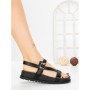 Sandale Dama cu Talpa Joasa LH795 BLACK | CINK ME