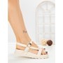 Sandale Dama cu Talpa Joasa LH795 BEIGE | CINK ME