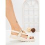 Sandale Dama cu Talpa Joasa LH795 BEIGE | CINK ME