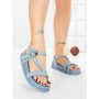 Sandale Dama cu Talpa Joasa LH795 BLUE | CINK ME