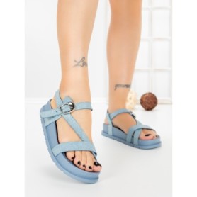 Sandale Dama cu Talpa Joasa LH795 BLUE | CINK ME
