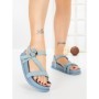 Sandale Dama cu Talpa Joasa LH795 BLUE | CINK ME