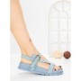 Sandale Dama cu Talpa Joasa LH795 BLUE | CINK ME