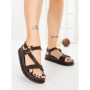 Sandale Dama cu Talpa Joasa LH795 DARK BROWN | CINK ME
