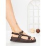Sandale Dama cu Talpa Joasa LH795 DARK BROWN | CINK ME