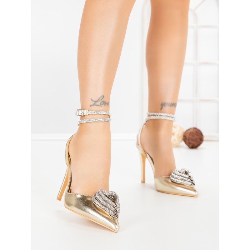 Pantofi Stiletto 8N25-25 GOLD | CINK ME