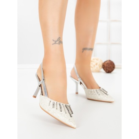 Pantofi Stiletto 13GB-22 SILVER | CINK ME