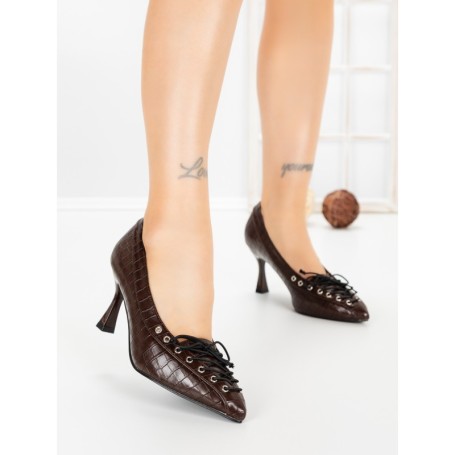 Pantofi Stiletto L09-1 BROWN | CINK ME