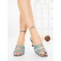 Papuci Dama cu Toc Subtire HM13-20 LIGHT BLUE | CINK ME