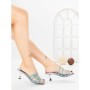 Papuci Dama cu Toc Subtire HM13-20 LIGHT BLUE | CINK ME