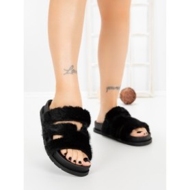 Papuci Dama cu Talpa Joasa LB510-108 BLACK | CINK ME