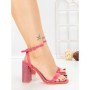 Sandale Dama cu Toc Gros LJ012-1 FUCHSIA | CINK ME