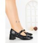 Pantofi cu Toc Gros VJ01-3 BLACK | CINK ME