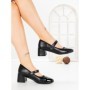 Pantofi cu Toc Gros VJ01-3 BLACK | CINK ME