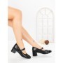 Pantofi cu Toc Gros VJ01-3 BLACK | CINK ME