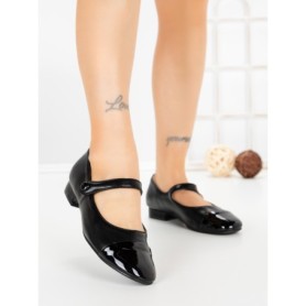 Pantofi cu Toc Gros VJ01-2 BLACK | CINK ME