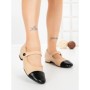 Pantofi cu Toc Gros VJ01-2 DARK BEIGE | CINK ME