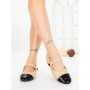 Pantofi cu Toc Gros VJ01-2 DARK BEIGE | CINK ME