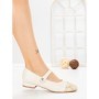 Pantofi cu Toc Gros VJ01-2 BEIGE | CINK ME