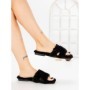 Papuci Dama cu Talpa Joasa LB510-109 BLACK | CINK ME