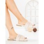 Papuci Dama cu Talpa Joasa LB510-109 BEIGE | CINK ME