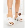 Papuci Dama cu Talpa Joasa LB510-109 WHITE | CINK ME