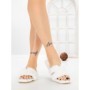 Papuci Dama cu Talpa Joasa LB510-109 WHITE | CINK ME