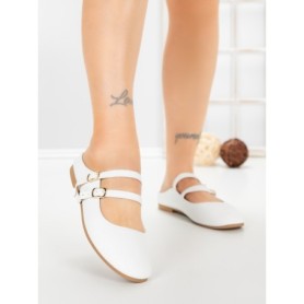 Papuci Dama cu Talpa Joasa PS888-33 WHITE | CINK ME