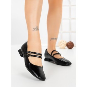 Pantofi cu Toc Gros 8N37-32 BLACK | CINK ME
