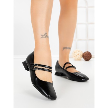 Pantofi cu Toc Gros 8N37-32 BLACK | CINK ME