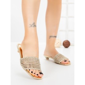 Papuci Dama cu Talpa Joasa Y05P-16 GOLD | CINK ME