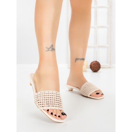 Papuci Dama cu Talpa Joasa Y05P-16 BEIGE | CINK ME