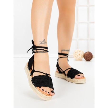 Sandale Dama cu Talpa Joasa PA25-22 BLACK | CINK ME