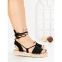 Sandale Dama cu Talpa Joasa PA25-22 BLACK | CINK ME