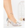 Pantofi Stiletto 8N37-35 SILVER | CINK ME