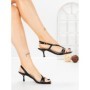 Sandale Dama cu Toc Subtire 8N37-40 BLACK | CINK ME
