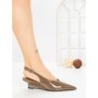 Pantofi cu Toc mic L09-2 KHAKI | CINK ME