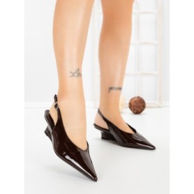 Pantofi cu Toc mic L09-2 BROWN | CINK ME