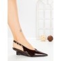 Pantofi cu Toc mic L09-2 BROWN | CINK ME