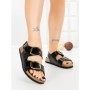 Sandale Dama cu Talpa Joasa LH775 BLACK | CINK ME