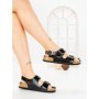 Sandale Dama cu Talpa Joasa LH775 BLACK | CINK ME