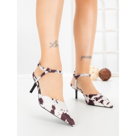 Sandale Dama cu Toc Subtire LE129-8 BLACK COW | CINK ME