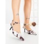 Sandale Dama cu Toc Subtire LE129-8 BLACK COW | CINK ME