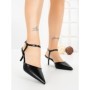 Sandale Dama cu Toc Subtire LE129-8 BLACK | CINK ME