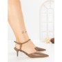 Sandale Dama cu Toc Subtire LE129-8 BROWN | CINK ME
