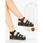 Sandale Dama cu Platforma 98-142 BLACK | VIVIRICH