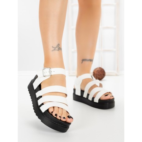 Sandale Dama cu Platforma 98-142 WHITE | VIVIRICH