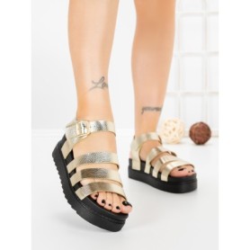 Sandale Dama cu Platforma 98-142 GOLD | VIVIRICH